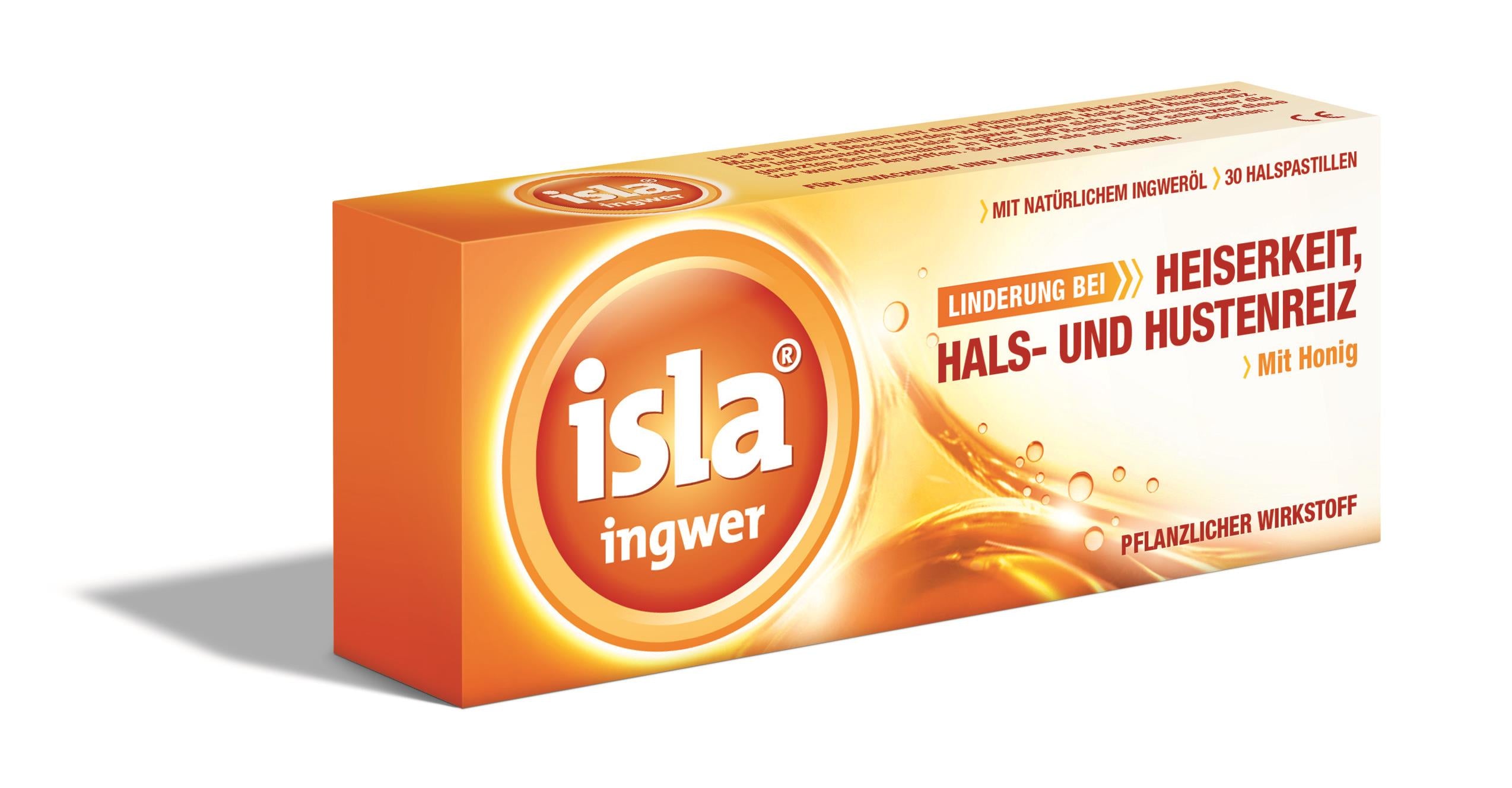 Isla Ingwer Halsbonbons-30 Stück