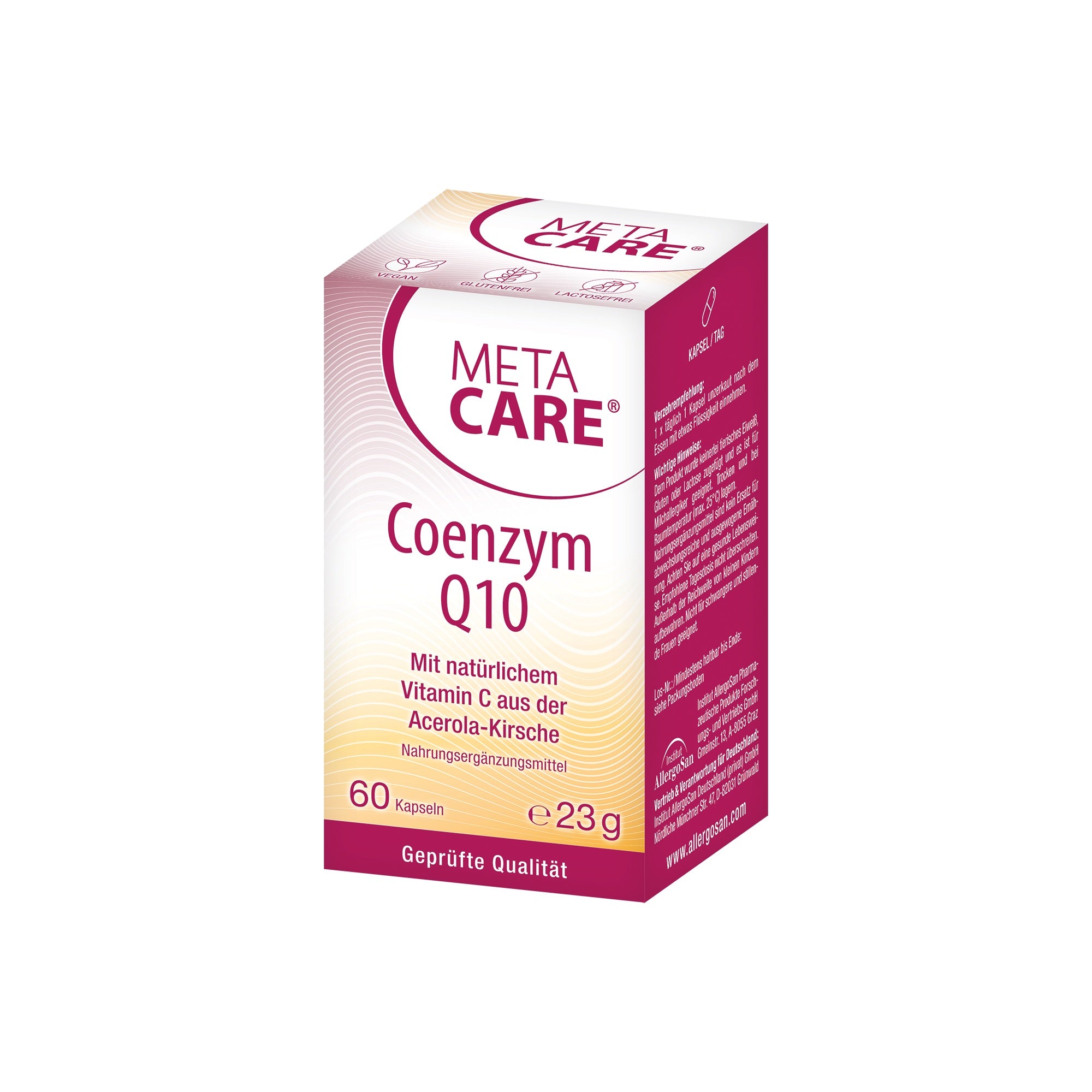 Metacare Coenzym Q10 100mg 60 Kapseln