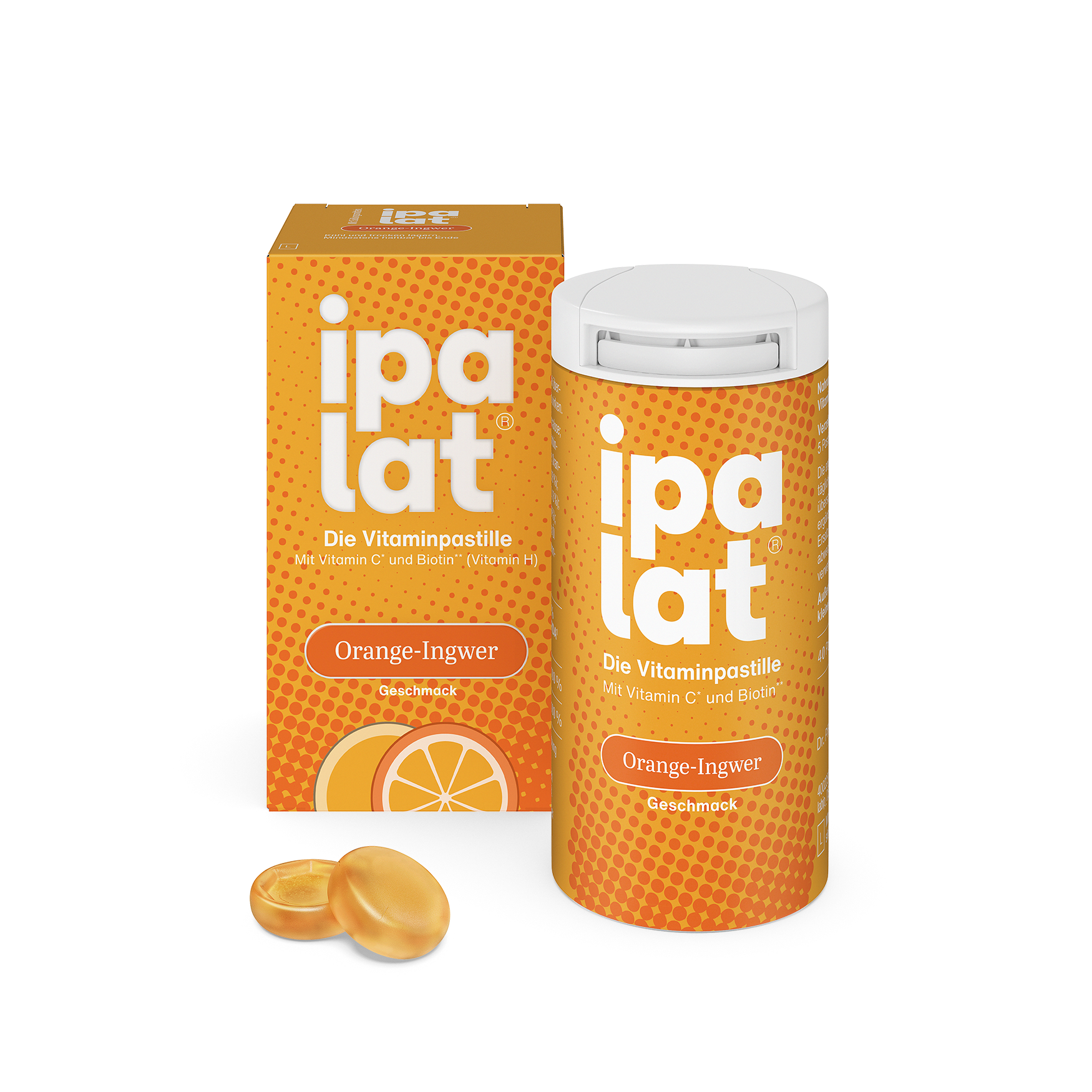 ipalat® Die Vitaminpastille Orange-Ingwer