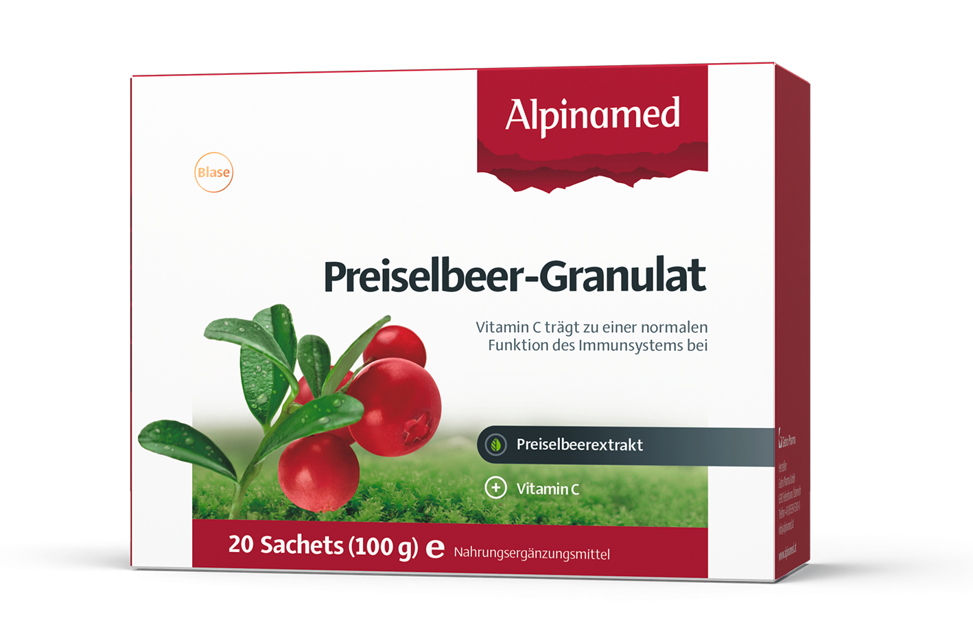 Alpinamed Preiselbeer Granulat 20 Beutel