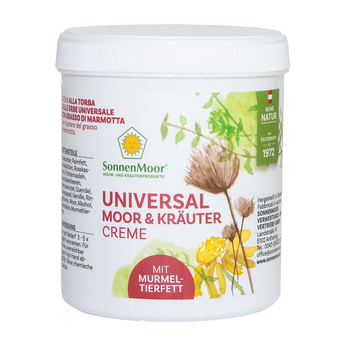 SONNENMOOR Universal Moor und Kräutercreme mit Murmeltierfett