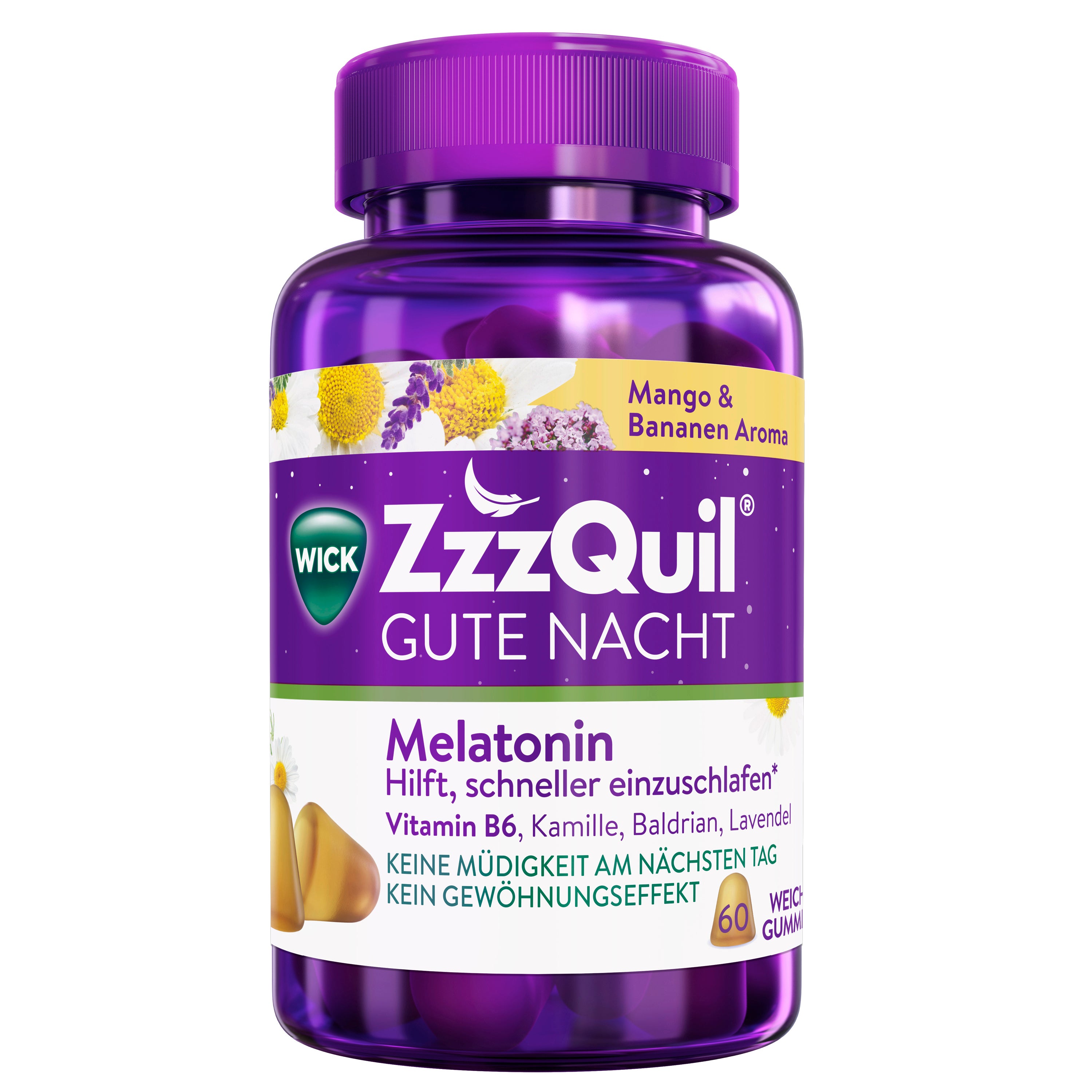 Wick ZzzQuil Gute Nacht Weichgummis Mango-Banane